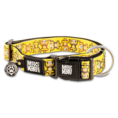 Max & Molly Smart ID Dog Collar - Monkey Maniac - Large Max & Molly