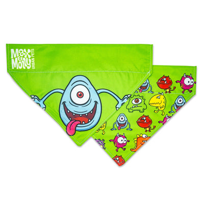 Max & Molly Bandana for Cats & Dogs - Little Monster - Small Max & Molly