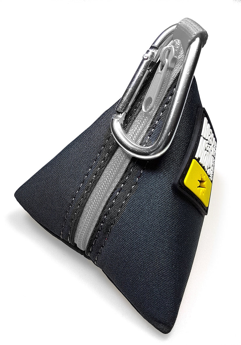 Max & Molly Neoprene Poop Bag Holder Triangle - Silver Max & Molly