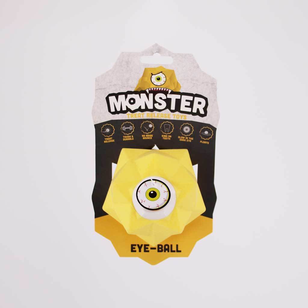 Monster Treat Release Dog Toys - Yellow Aussie Dog