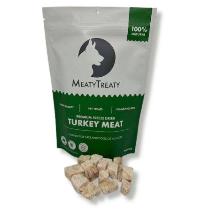 Meaty Treaty Freeze Dried Turkey Cat & Dog Treats 80g Meaty Treaty