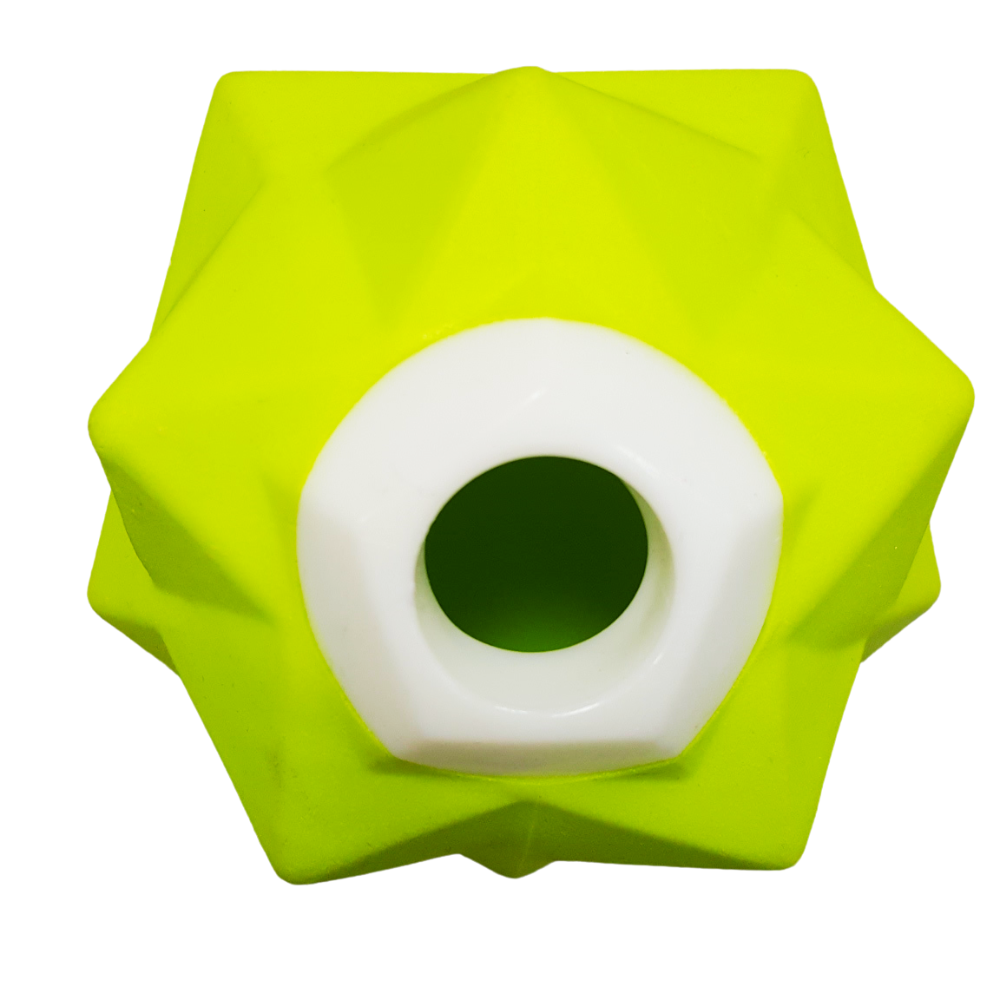 Green Monster Treat Ball â€“ Interactive Glow-In-Dark Dog Toy