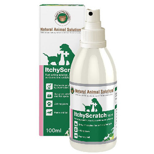 Natural Animal Solutions Itchy Scratch Skin Treatment for Cats & Dogs - 100ml Natural Animal Solutions