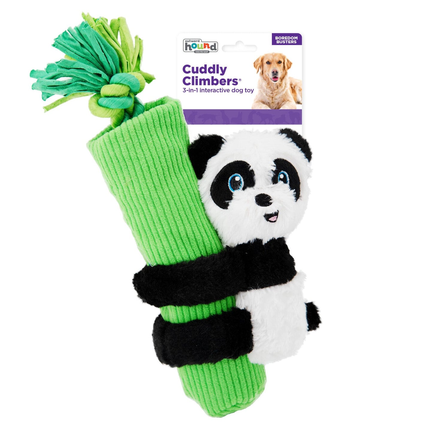 Outward Hound 3-in-1 Tug & Toss Dog Toy - Cuddly Climbers Panda Outward Hound