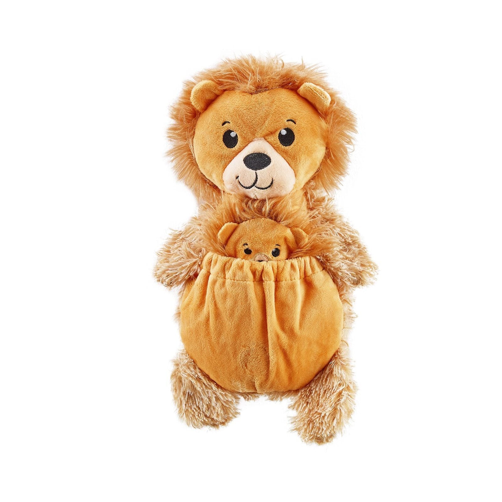 Charming Pet Pouch Pals Plush Dog Toy - Lion with Baby in Pouch Charming Pet