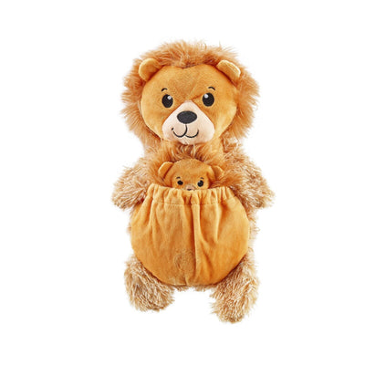 Charming Pet Pouch Pals Plush Dog Toy - Lion with Baby in Pouch Charming Pet