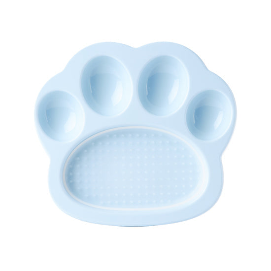 PAW 2-in-1 Slow Mini Slow Feeder & Lick Pad for Cats & Small Dogs - Baby Blue Pet DreamHouse