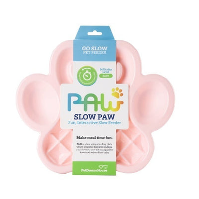 PAW Slow Feeder Wet & Dry Food Bowl - Pink Pet DreamHouse
