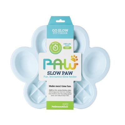 PAW Slow Feeder Wet & Dry Food Bowl - Baby Blue Pet DreamHouse