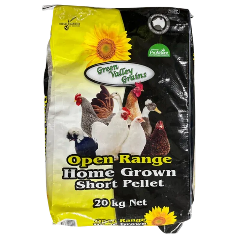 Green Valley Open Range Home Grown Short Pellet 20Kg 