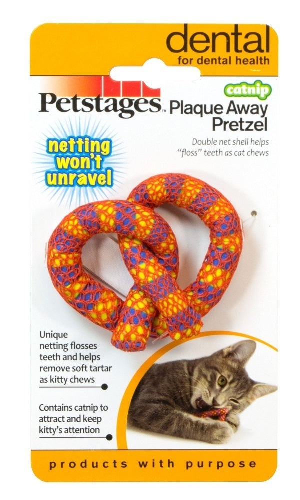 Petstages Catnip Plaque Away Pretzel Petstages