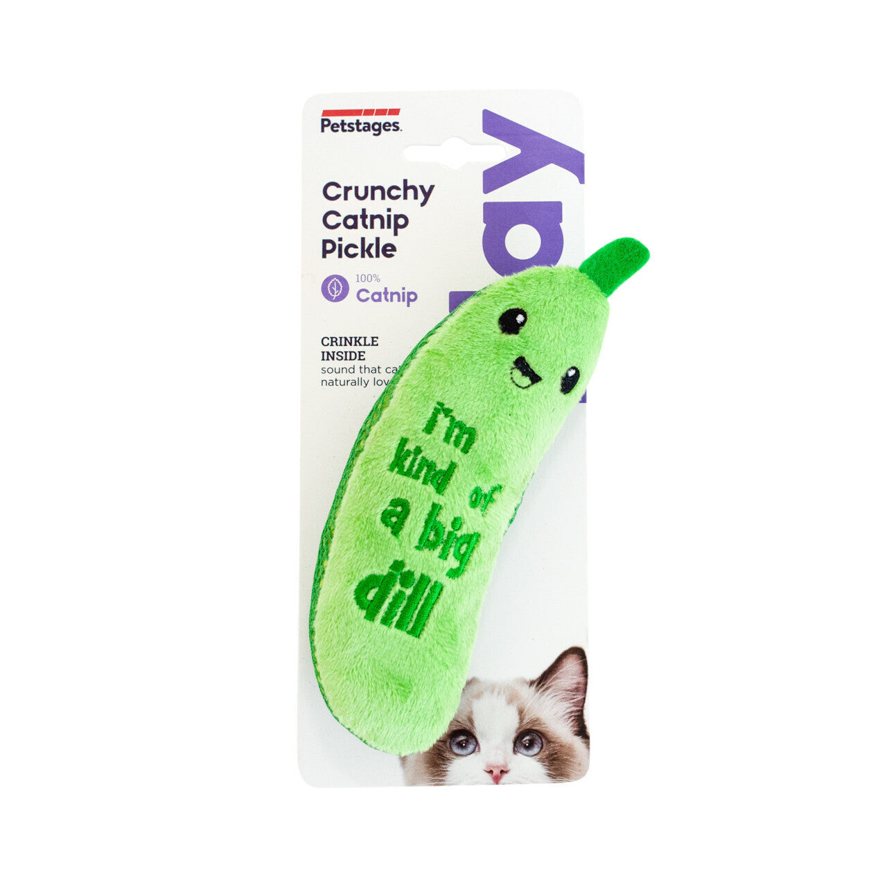 Petstages Crunchy Pickle Kicker Catnip Cat Toy Petstages