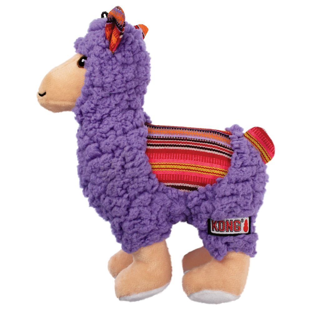 KONG Sherps Plush Dog Toy Llama KONG
