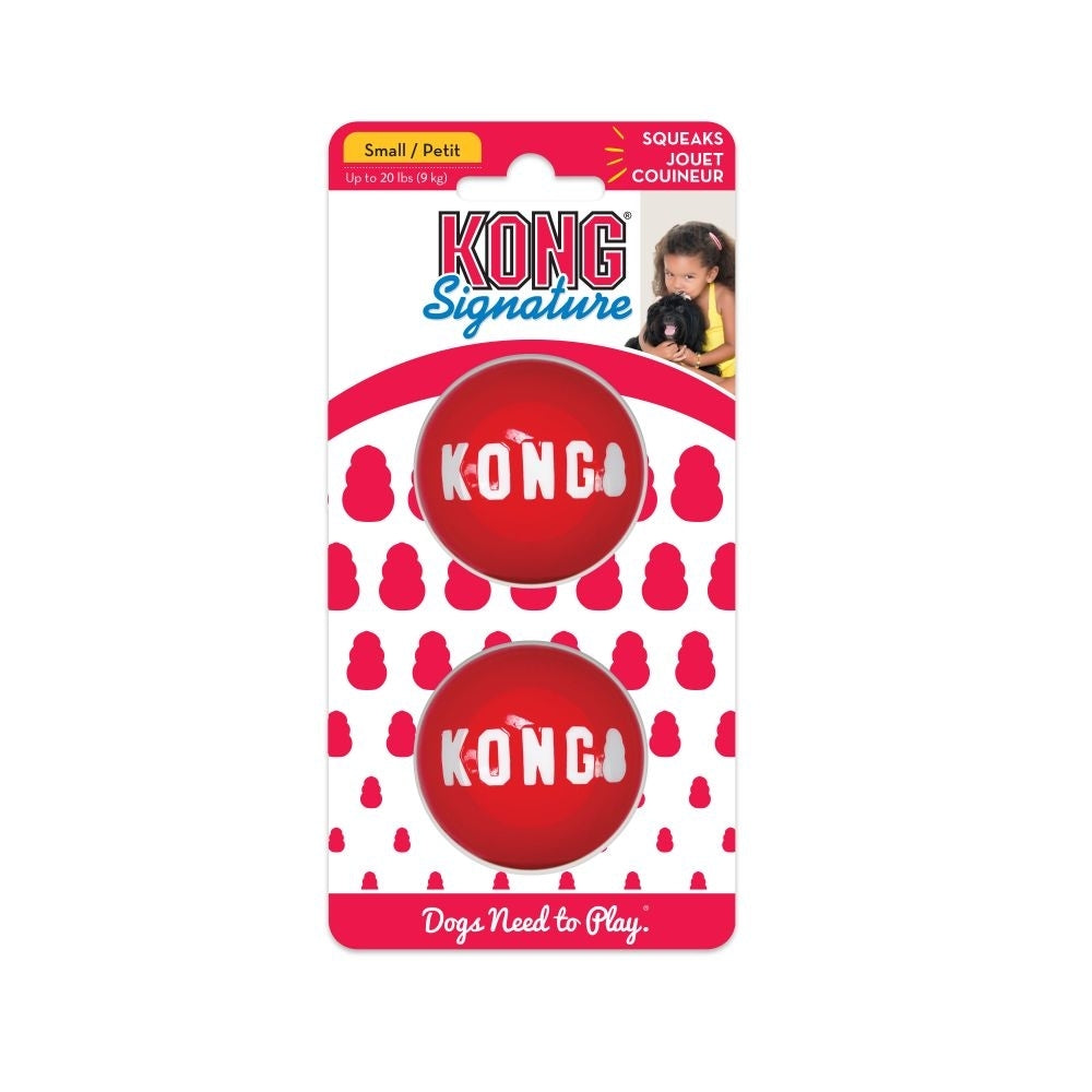 KONG Signature Balls 2-Pk Sm Kong