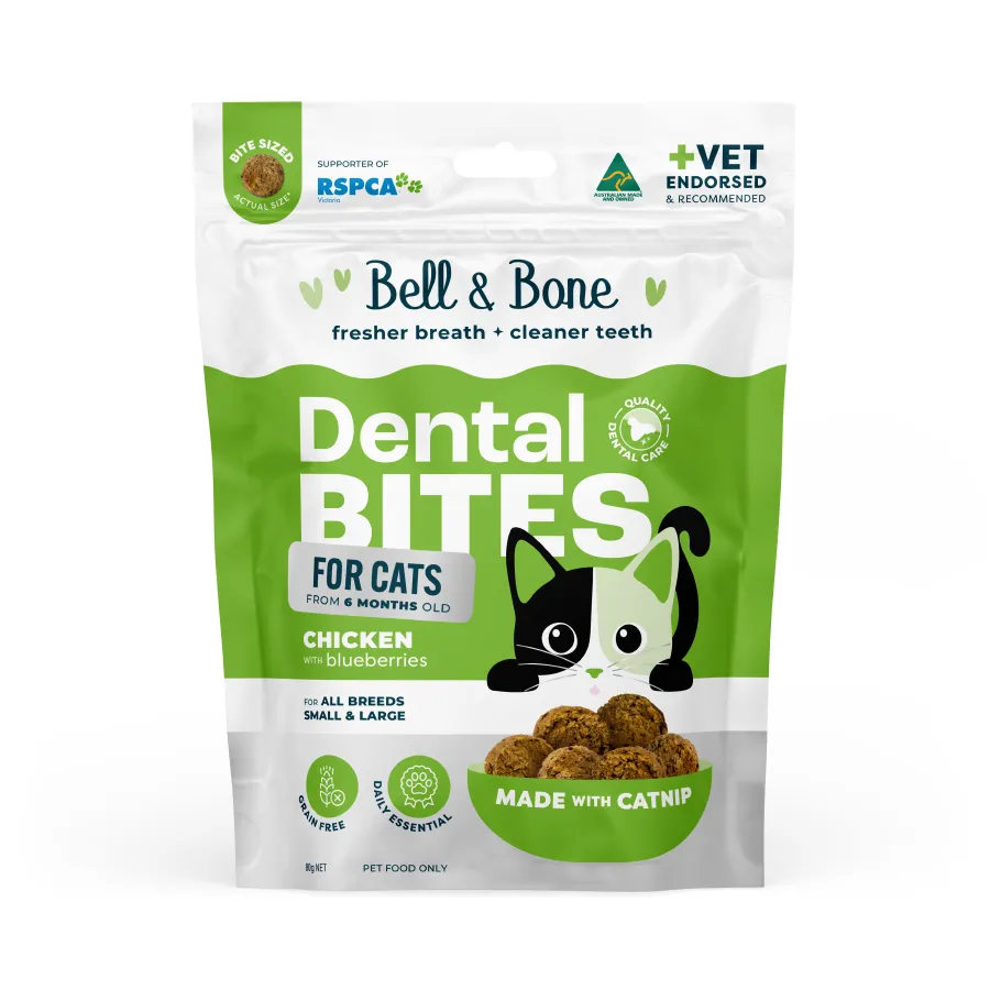 Bell & Bone Cat Dental Bites Chicken Blueberry 80G Bell & Bone