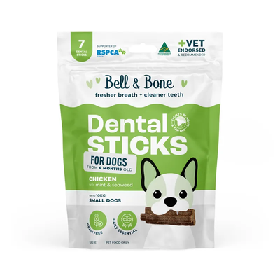 Bell & Bone Dog Dental Sticks Chicken Mint & Seaweed Small Bell & Bone
