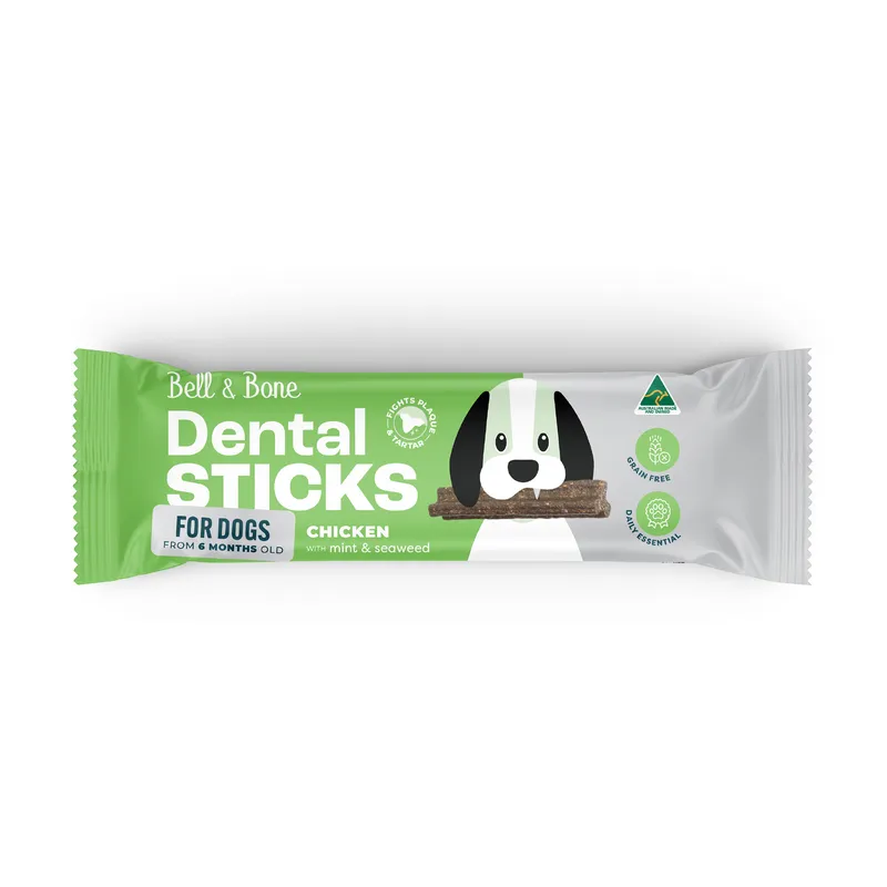 Bell & Bone Dog Dental Sticks Chick Mint Seaweed Try 44Pk Bell & Bone