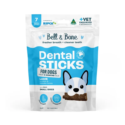 Bell & Bone Dog Dental Sticks Lamb Mint & Manuka Honey Small Bell & Bone