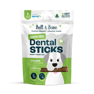 Bell & Bone Senior Dental Sticks Chicken Mint Ginger Large Bell & Bone