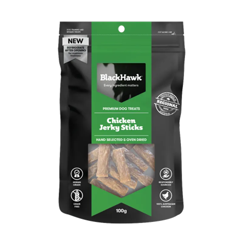 Black Hawk Dog Treats Chicken Jerky Sticks 100G Black Hawk Treats