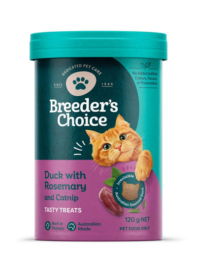 Breeders Choice Tasty Treats Duck Rm Catnip 120G 3Pack Breeders Choice Treats