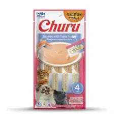 Inaba Cat Churu Puree Salmon Tuna 56G 6Pk (Om6) 