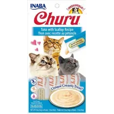 Inaba Cat Churu Puree Tuna With Scallop 56G 6Pk (Om6) 