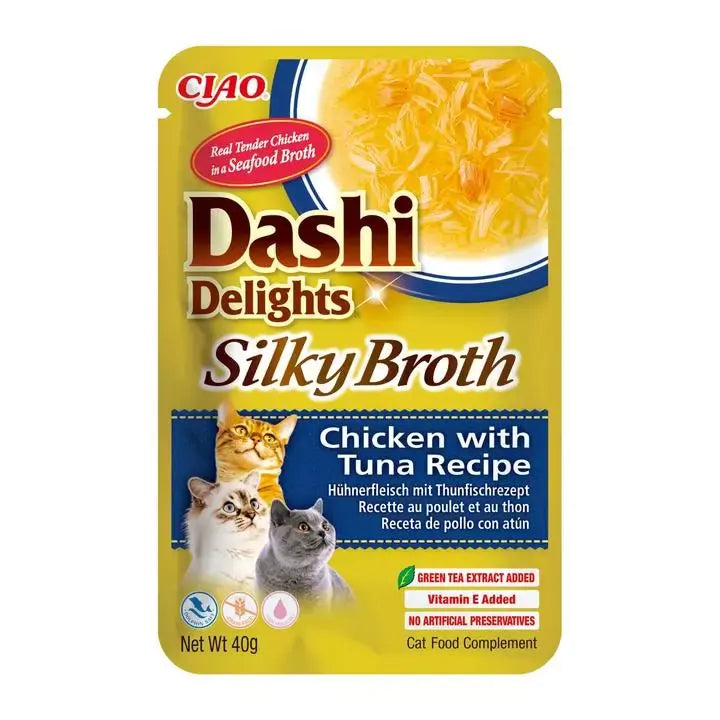 Inaba Dashi Delights Silky Broth Chkn & Tuna 40G 6Pk(Om6) 