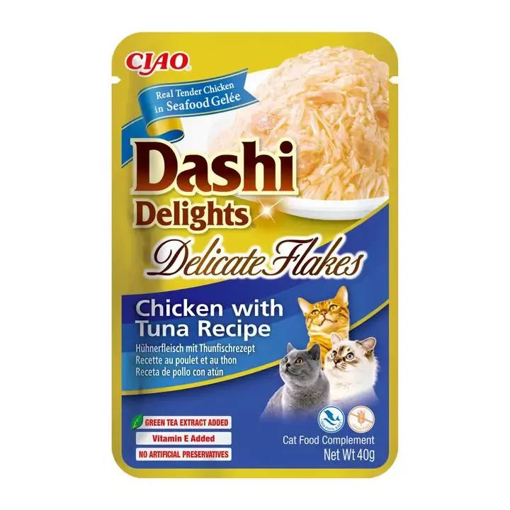 Inaba Dashi Delights Delicate Flakes Chkn Tuna 40G 6Pk(Om6) 