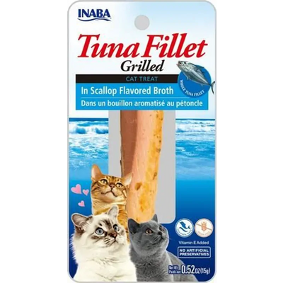 Inaba Cat Grilled Tuna Fillet In Scallop Broth 15G 6Pk (Om6) 