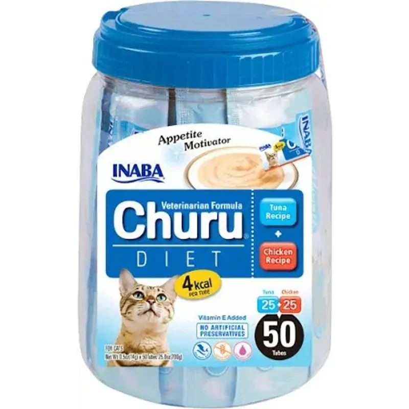 Inaba Churu Puree Diet Tuna & Chicken 50Pk Tub 