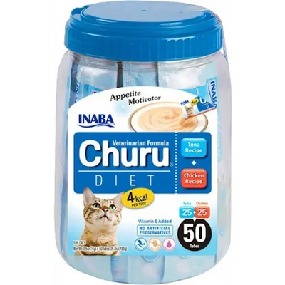 Inaba Churu Puree Diet Tuna & Chicken 50Pk Tub 