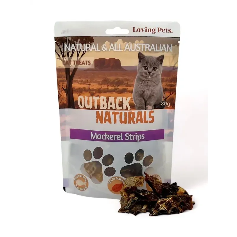 Loving Pets Mackerel Strips Cat Treats 80G 