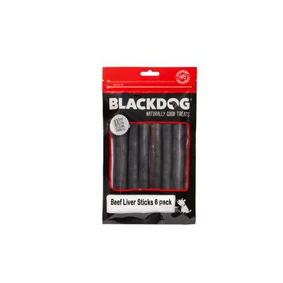 Black Dog Beef Liver Sticks 6Pk Black Dog