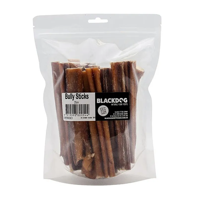 Black Dog Bully Sticks 25Pk (Om25) Black Dog