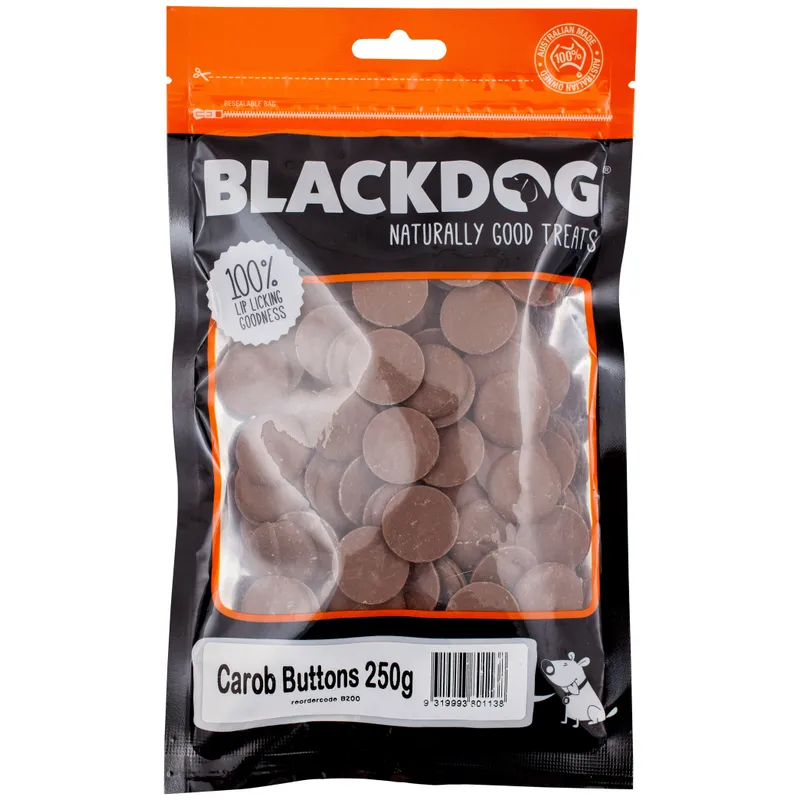 Black Dog Carob Drops 250G Black Dog