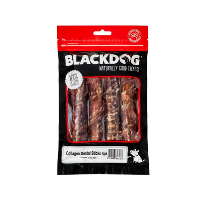 Black Dog Collagen Dental Sticks 4Pk 