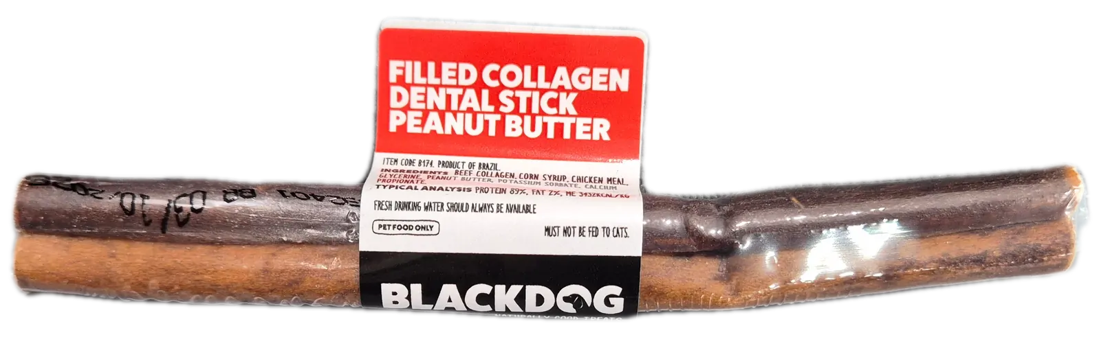Black Dog Filled Collagen Sticks Pnut Butter 25Pk (Om25) Black Dog