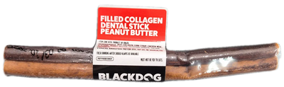 Black Dog Filled Collagen Sticks Pnut Butter 25Pk (Om25) Black Dog