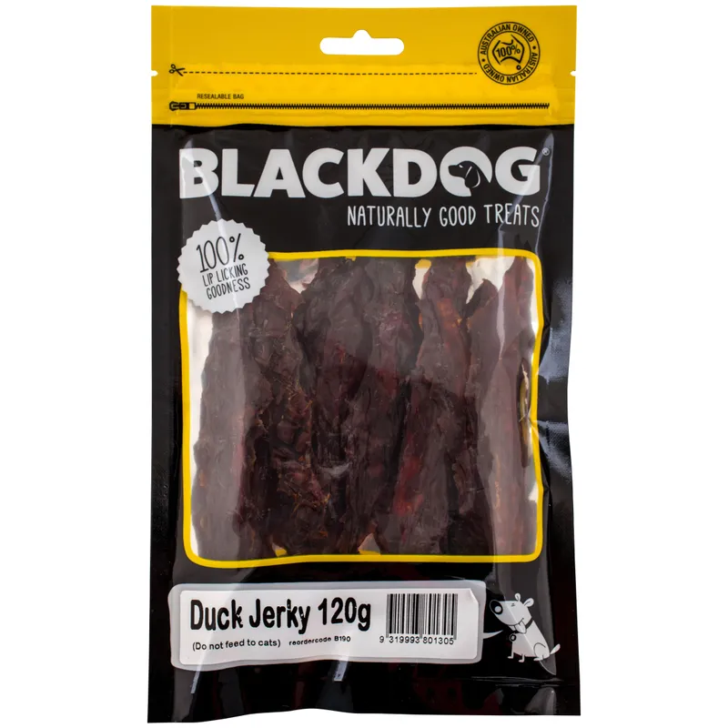 Black Dog Duck Jerky 120G Black Dog