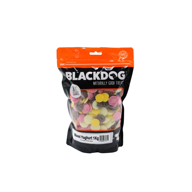 Black Dog Mixed Yoghurt Drops 1Kg Black Dog