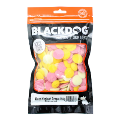 Black Dog Mixed Yoghurt Drops 250G Black Dog