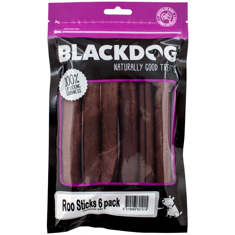 Black Dog Roo Sticks 6Pk Black Dog