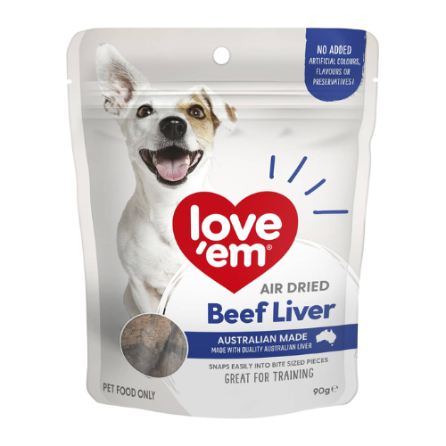 Love Em Air Dried Beef Liver 90G 6Pack  