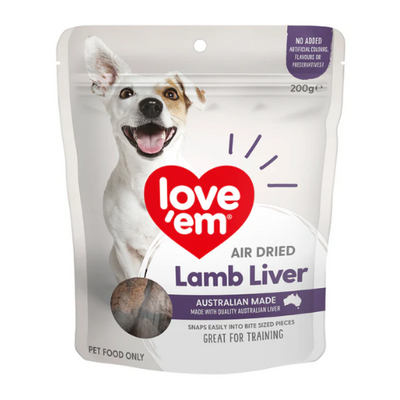Love Em Air Dried Lamb Liver 200G 4Pack  