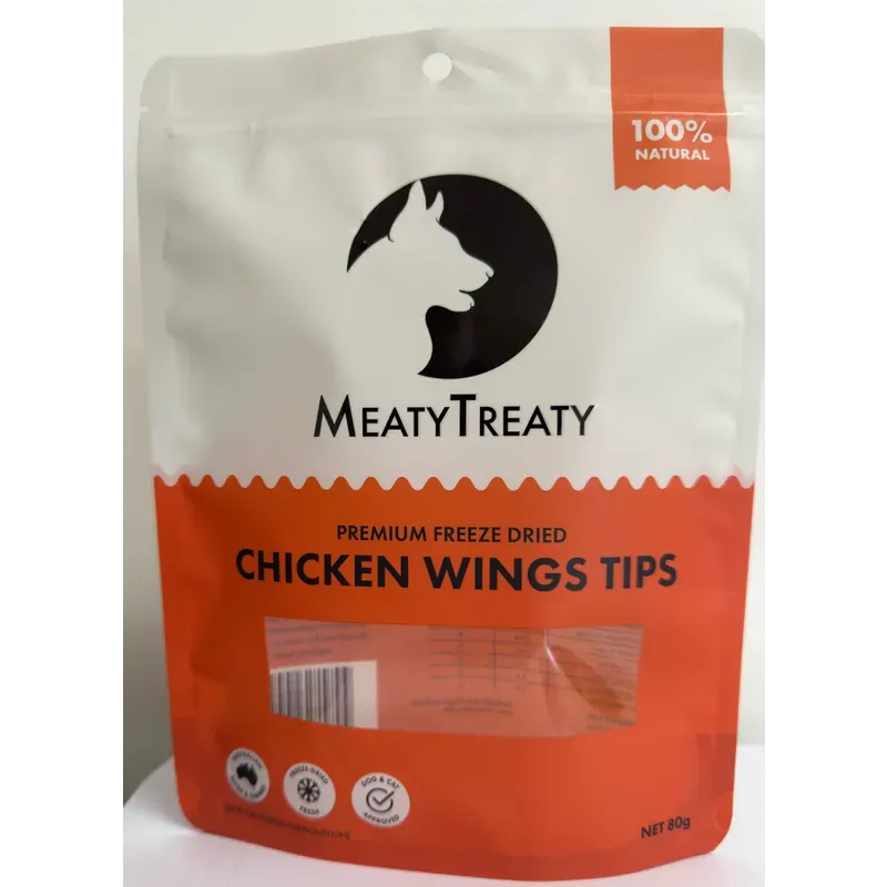 Meaty Treaty Freeze Dried Chicken Wings Tips 80G 