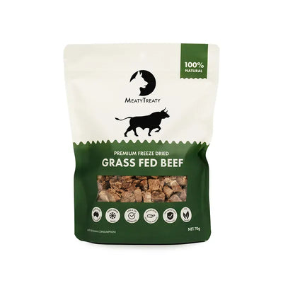 Meaty Treaty Freeze Dried Grass Fed Beef 70G 