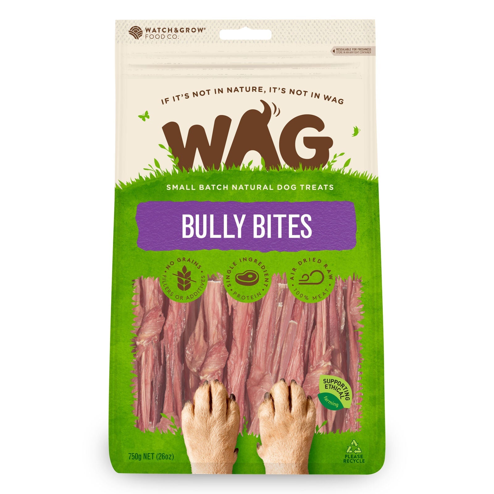 Wag Bully Bites 750G Wag