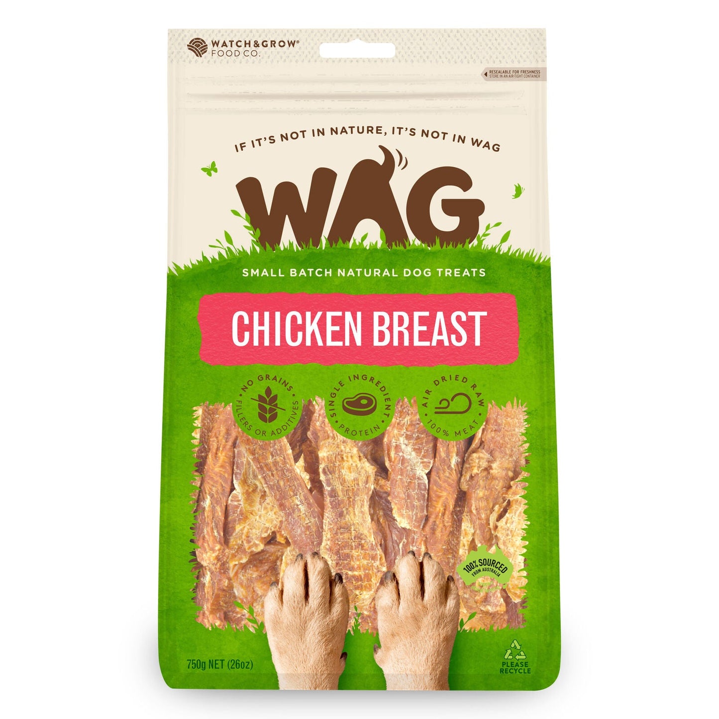 Wag Chicken Breast 750G Wag