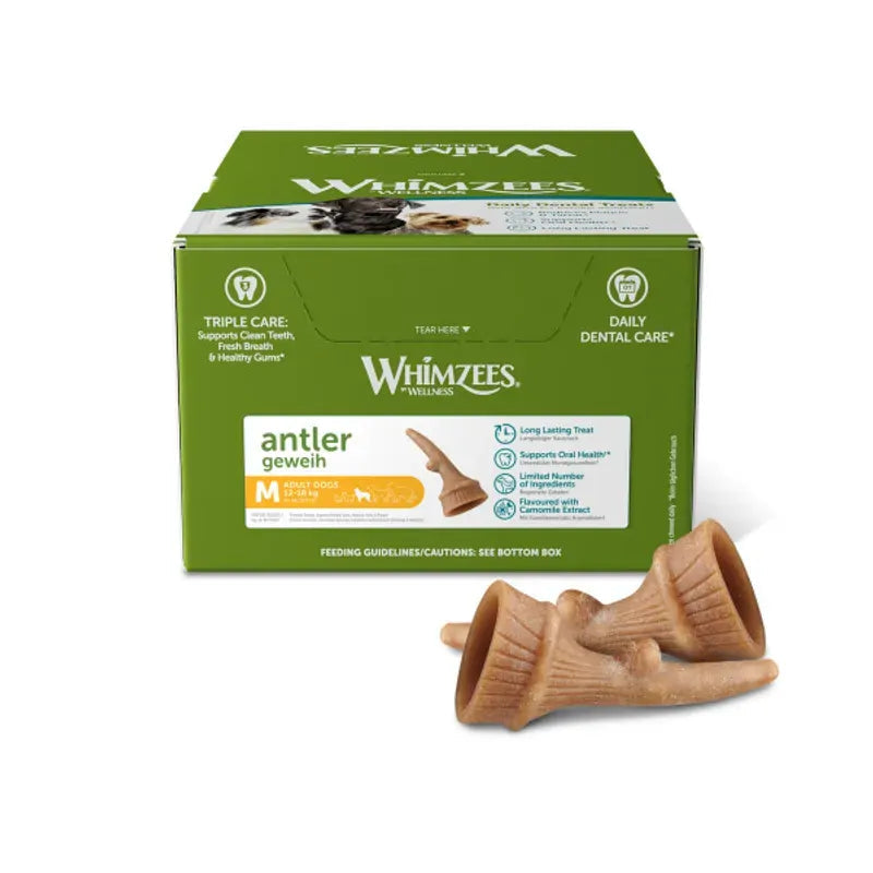 Whimzees Occupy Antlers M Bulk Box (66 Box) Whimzees